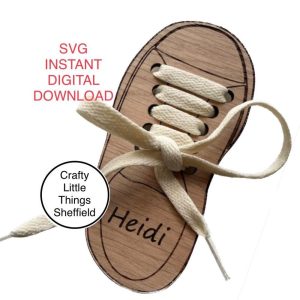 svg Lacing shoe toy Practice Montessori Training Shoes Learn Tie Educational game Silhouette Cutting file XTool Glowforge Cricuit lightburn