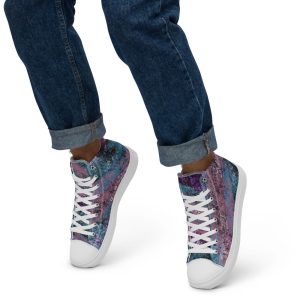 High Top Canvas Shoes ( “Abstract Awesome” Design), women’s shoes, men’s shoes, trendy high top shoes