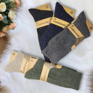5 Pairs Winter Men’s Socks, Lambswool Winter Socks, Comfortable and Breathable, High Quality Socks, Winter Accessories, Wool Socks for Men