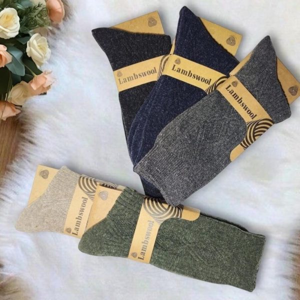 5 Pairs Winter Men’s Socks, Lambswool Winter Socks, Comfortable and Breathable, High Quality Socks, Winter Accessories, Wool Socks for Men