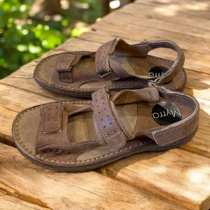 Stylish and comfortable men’s leather sandals handmade
