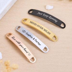 Personalized Shoe Tags,Custom Shoelace Tags,Running Shoe Tags,Metal Shoe Lace Charm,Cross Country Gift,Marathon Gift,Valentine’s Day Gifts