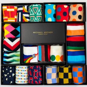 Colorful Socks Gift Set | Colorful Patterned Socks | Men’s & Women’s Fun Socks | Luxury Sock Box | MICHAEL ARCHER