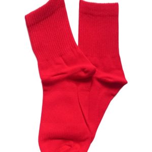 Red Cotton socks, extra long, 2, 5, 10 or 20 Pairs bulk, Men’s Women’s Eco socks