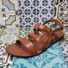 Men’s mud color gladiator sandals Handmade in Italy | Gianluca – L’artigiano del cuoio