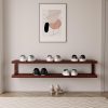 Wall mounted shoe rack | Shoe rack entryway | Industrial metal shoe shelf for hallway decor | Reclaimed custom shoe rack  |Outdoor shoe rack
