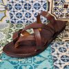 Brown leather strappy sandals men, Sling back flat leather sandals, Sandalias hombre, Sandalen herren, Sandales homme