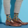 Men’s Socks | Funny Golf Scene Socks | Friday Sock Co Mismatched Socks | Fun Socks for Men | Premium Socks