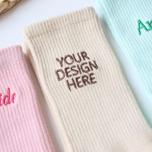 Personalized Embroidered Socks – Custom Name/Text/Pattern -Unique Gift Ideas – Suitable for Both Men and Women-Handmade-Customize your style