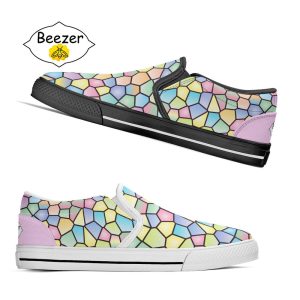 Women’s Slip-on Canvas Shoes, Casual Comfortable Shoes, Ladies Trendy Sneakers, Fashionable, Artistic, Colorful Designs, Slip On Loafers