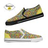Charcoal Grey Textured Design Women’s slip-on canvas shoes, comfort shoes for her, stylish textured look sneakers, slip on slip off