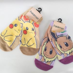 Pokemon Pikachu and Eevee cute socks for adults,, Unisex Socks ,, Men’s & Women’s Socks