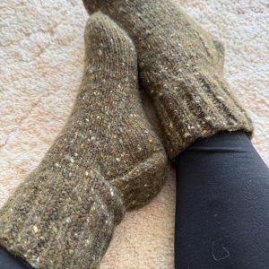 Green donegal socks