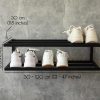 Set two wall mounted shoe rack | Shoe rack entryway | Industrial shoe shelf hallway decor | Reclaimed custom shoe rack  |Outdoor shoe rack