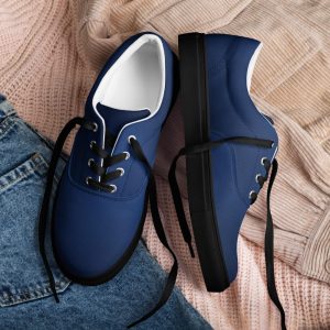 Men’s Vibrant Blue lace-up canvas shoes