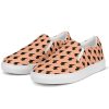 Red Damask Design Women’s Slip-On Canvas Shoes, Comfortable Walking Shoes, Casual Slip-In Sneakers for Women, Stylish Summer Tennis Shoes